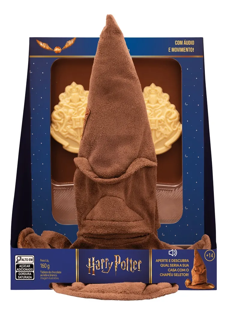 Chapéu Seletor Cacau Show — Harry Potter com áudio e movimento